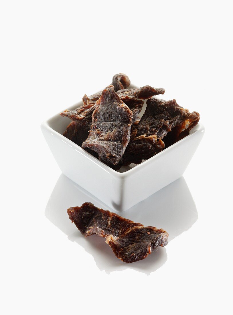 Dried beef in a bowl