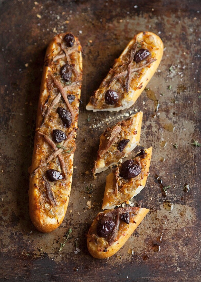 Baguette pissaladiere