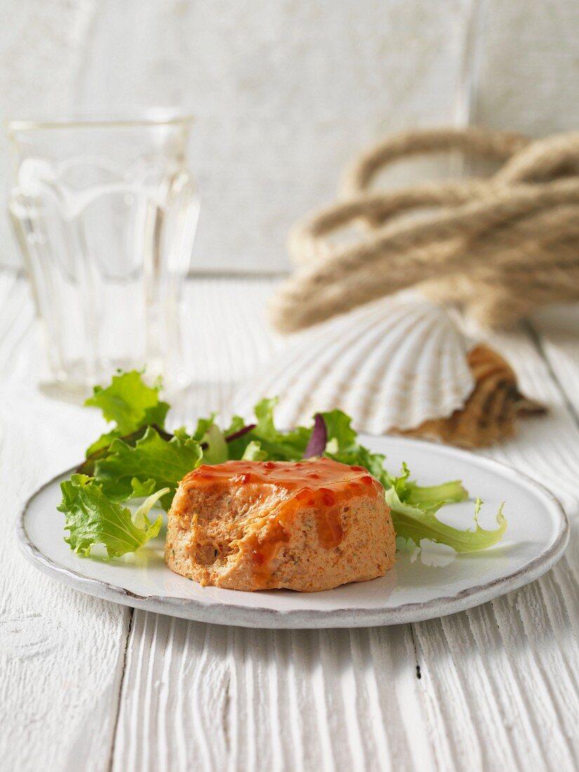 Terrine mit Garnelen & Krebsfleisch