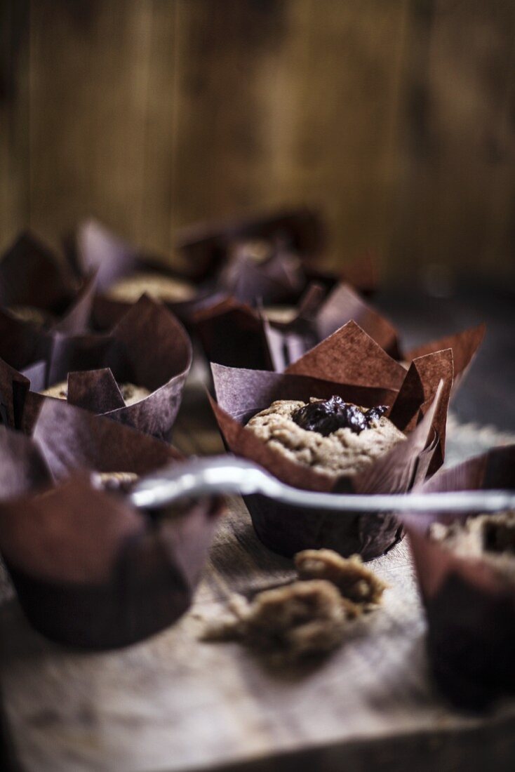 Cupcakes mit Ganache-Füllung