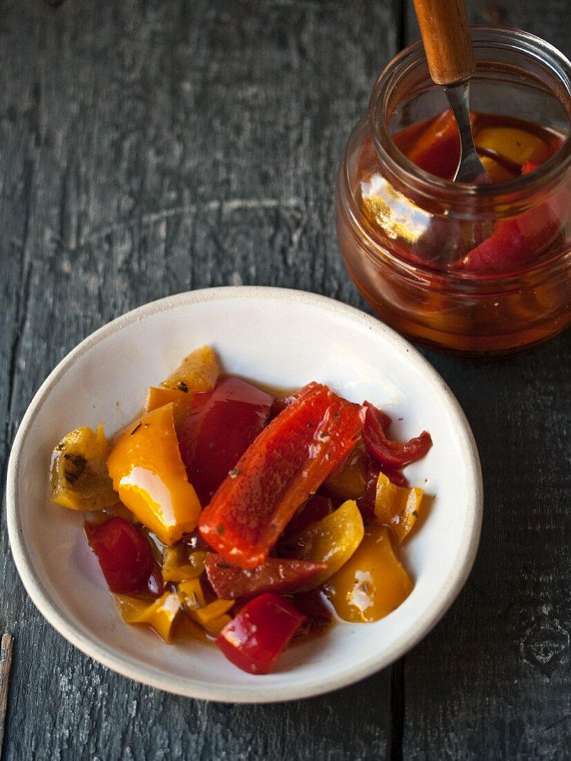 Marinated peppers