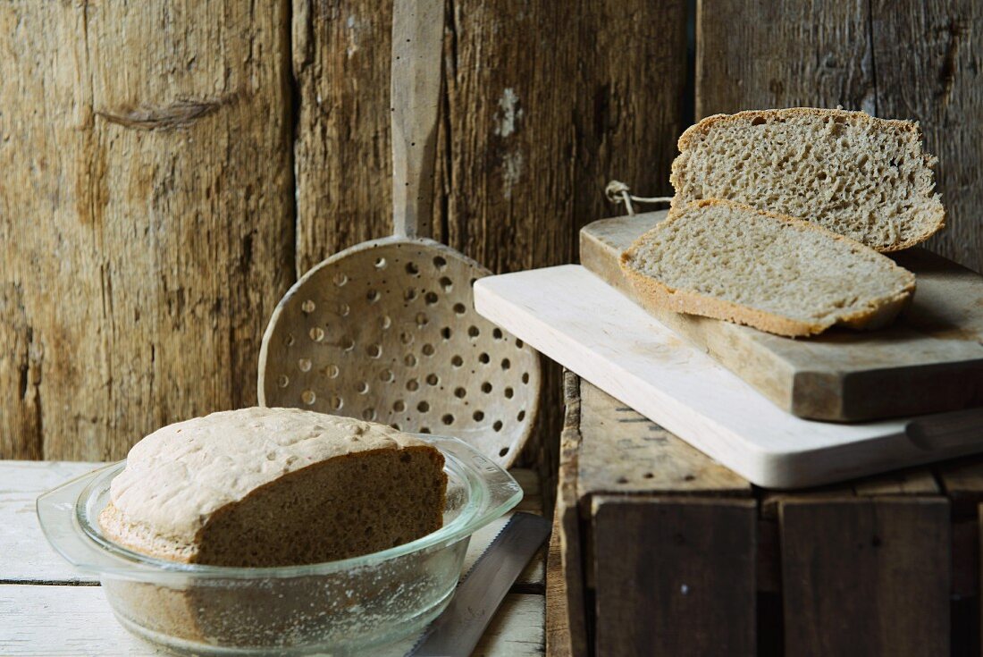 Rustic buckwheat bread