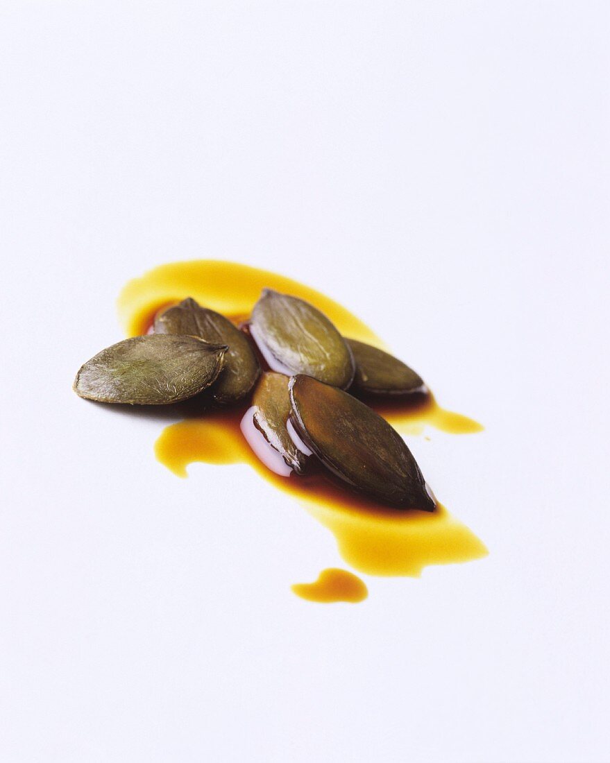 Pumpkin seeds in pumpkin seed oil
