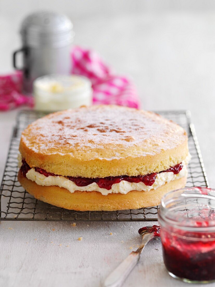 Victoria Sponge cake with jam