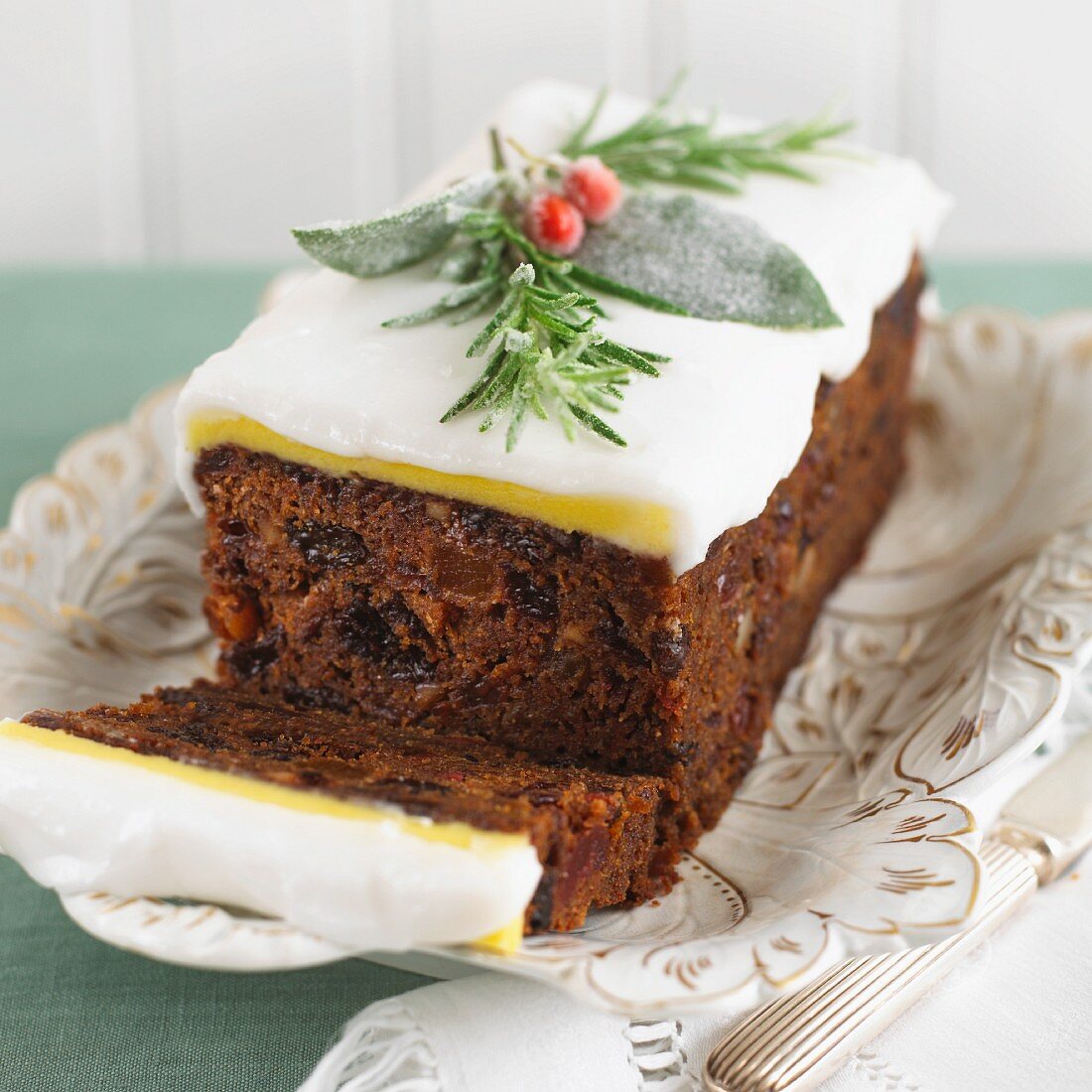 Früchtekuchen zu Weihnachten