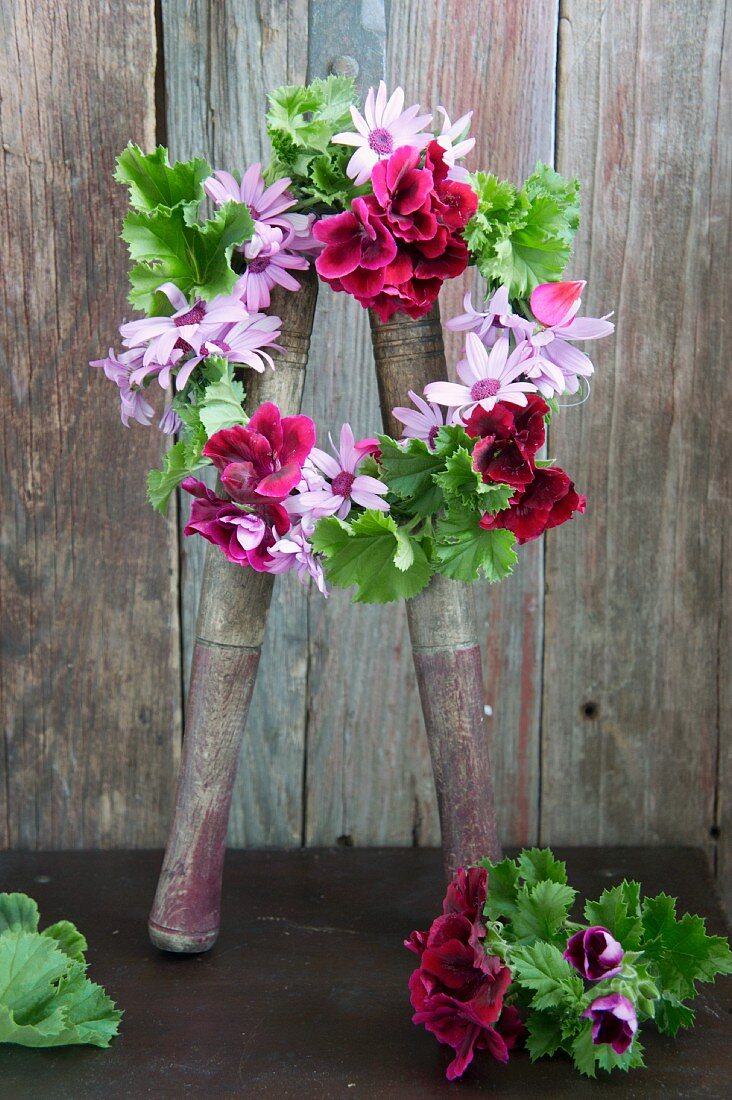 Wreath of summer flowers