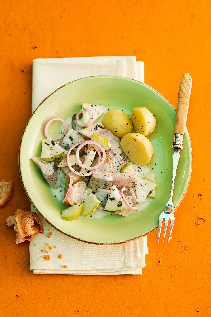 Herring salad with potatoes