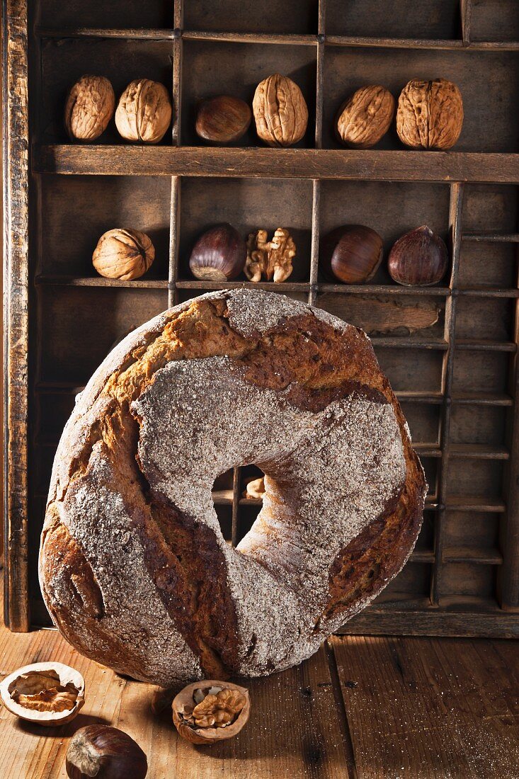 Rustic chestnut bread