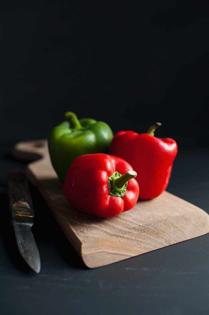Peppers; red and green