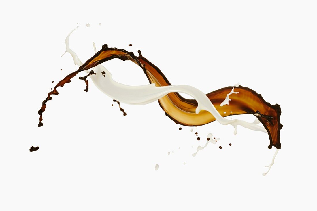 Milch und Kaffee Splash