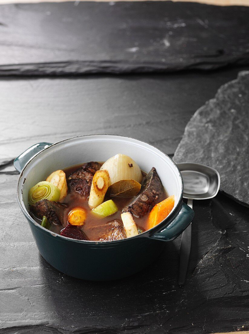 Pot au Feu with beef and vegetables