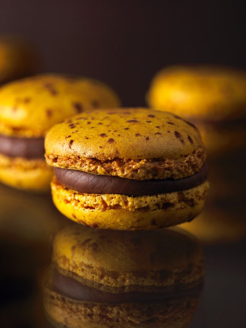 Macarons mit Schokoladencreme