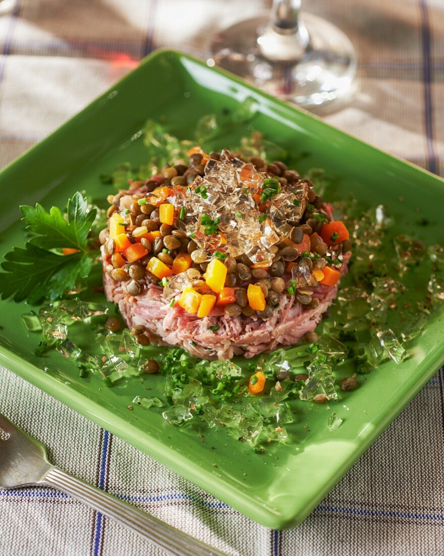 Petit Sale mit Linsen und Schweinefleisch (Frankreich)