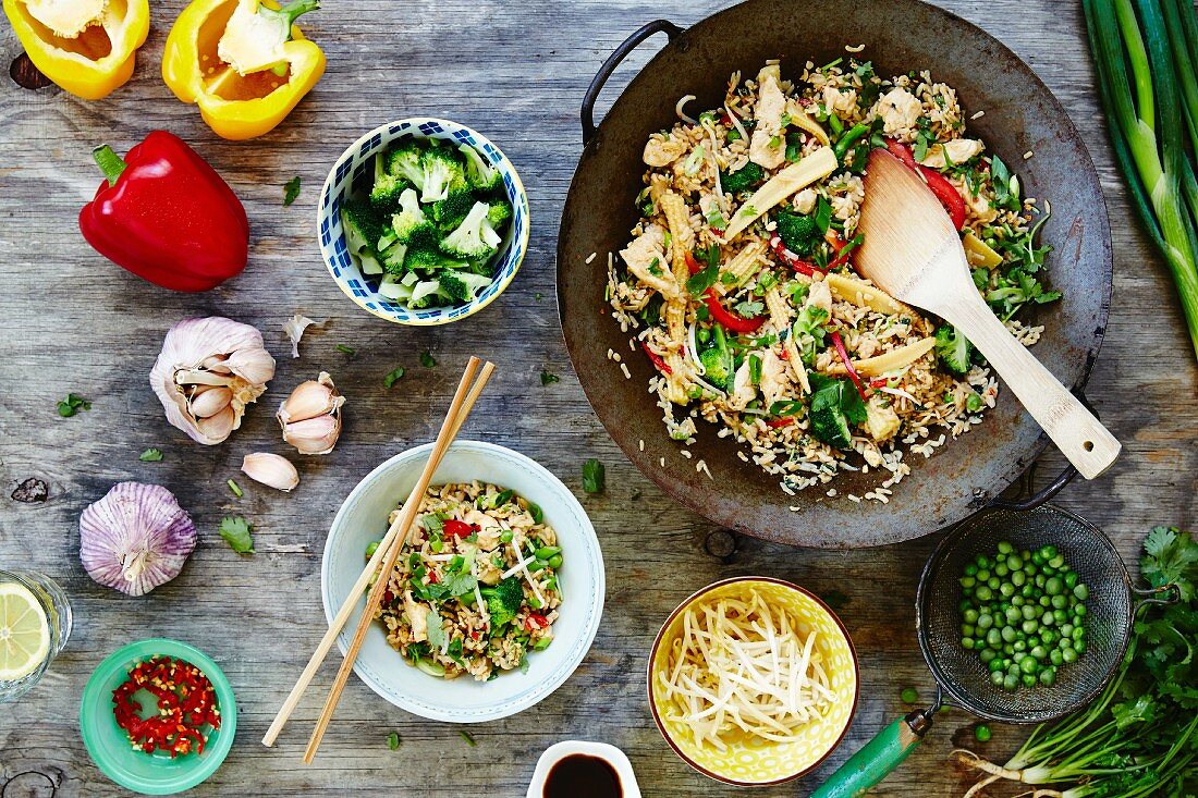 Fried rice with vegetables (China)