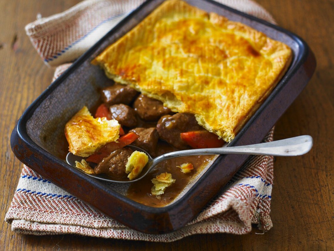 Beef Pie in the dish it was baked in (England)