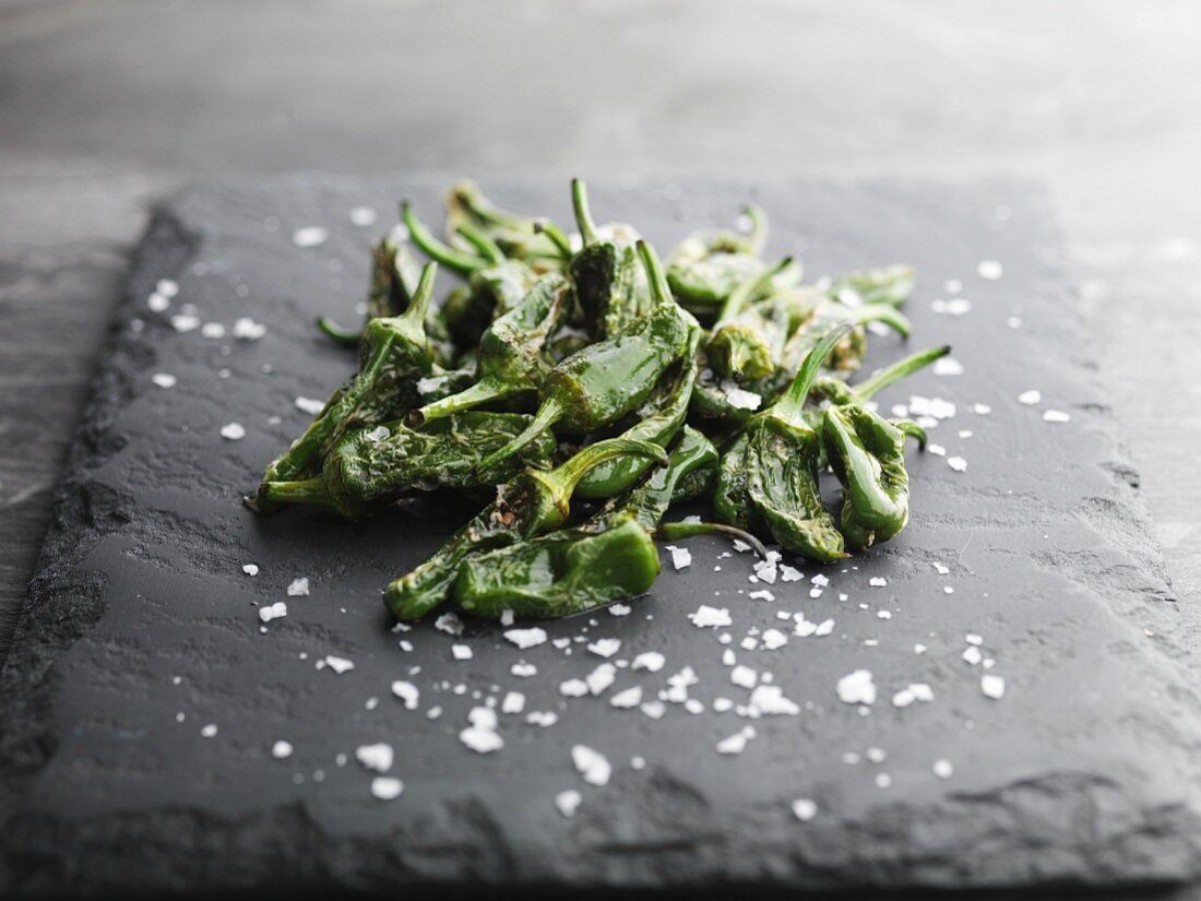Padron Peppers and rock salt