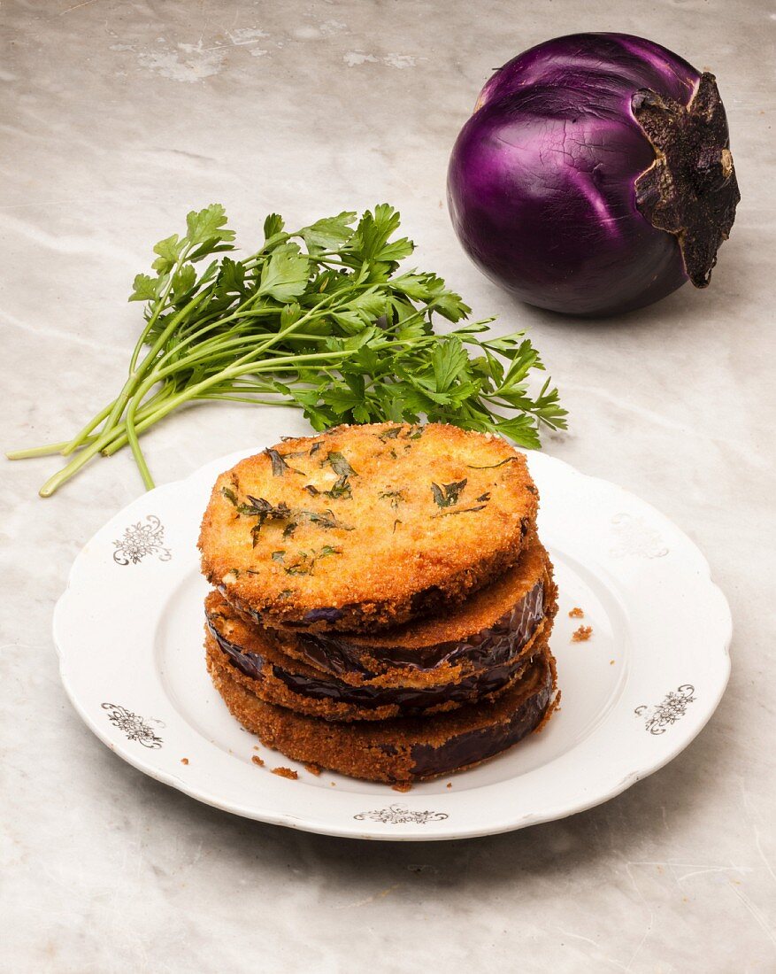 breaded eggplants