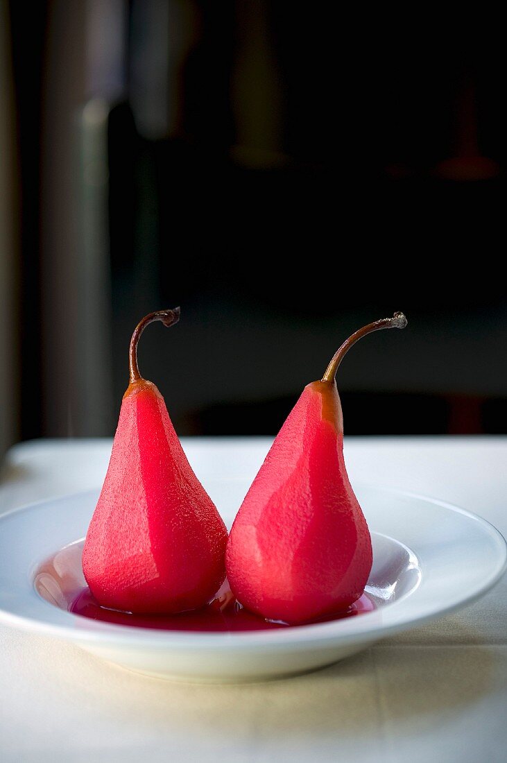 Red wine pears