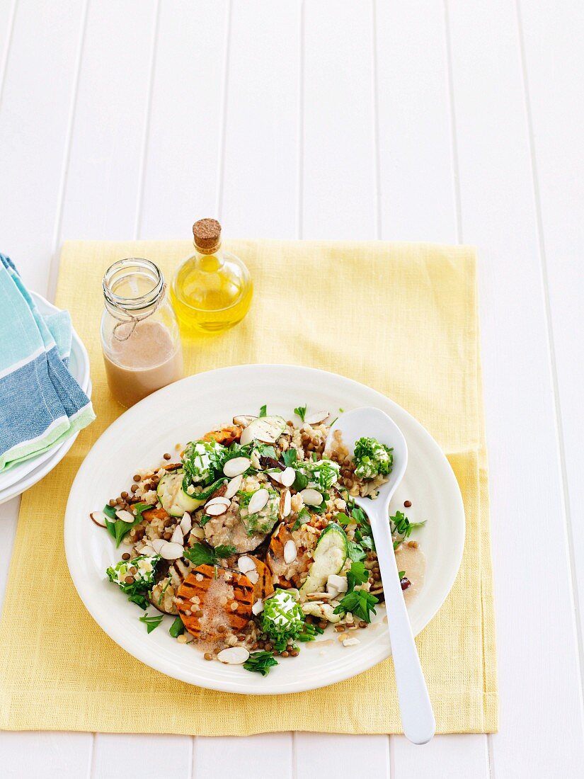 Gemischter Linsensalat mit Joghurt