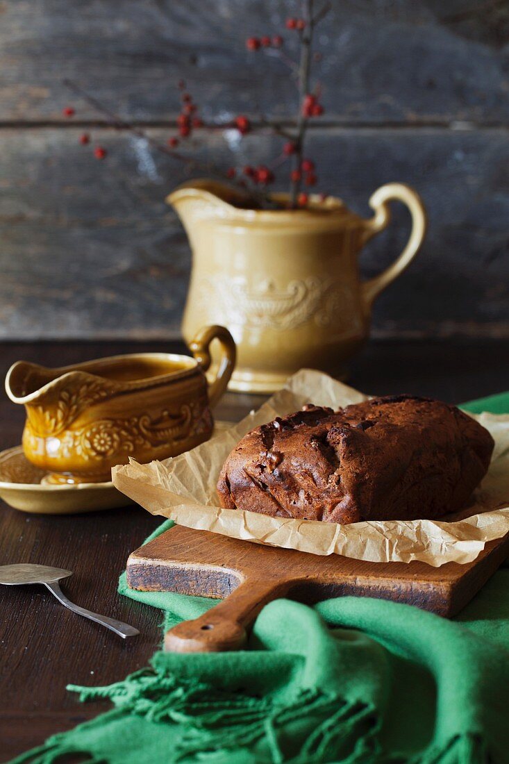 Rustikales Schokoladen-Bananen-Brot