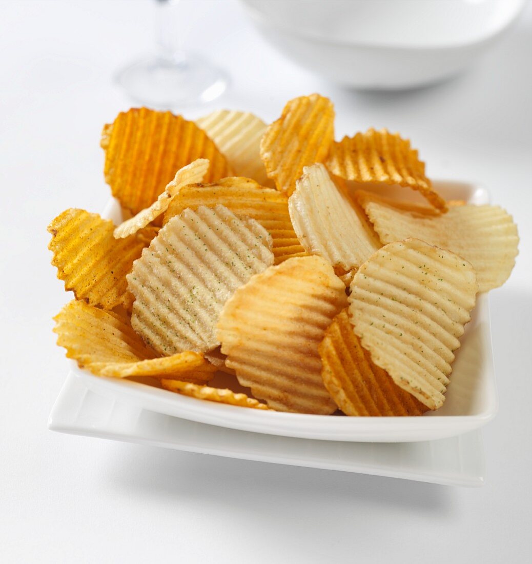 Crinkle Chips in verschiedenen Geschmacksrichtungen