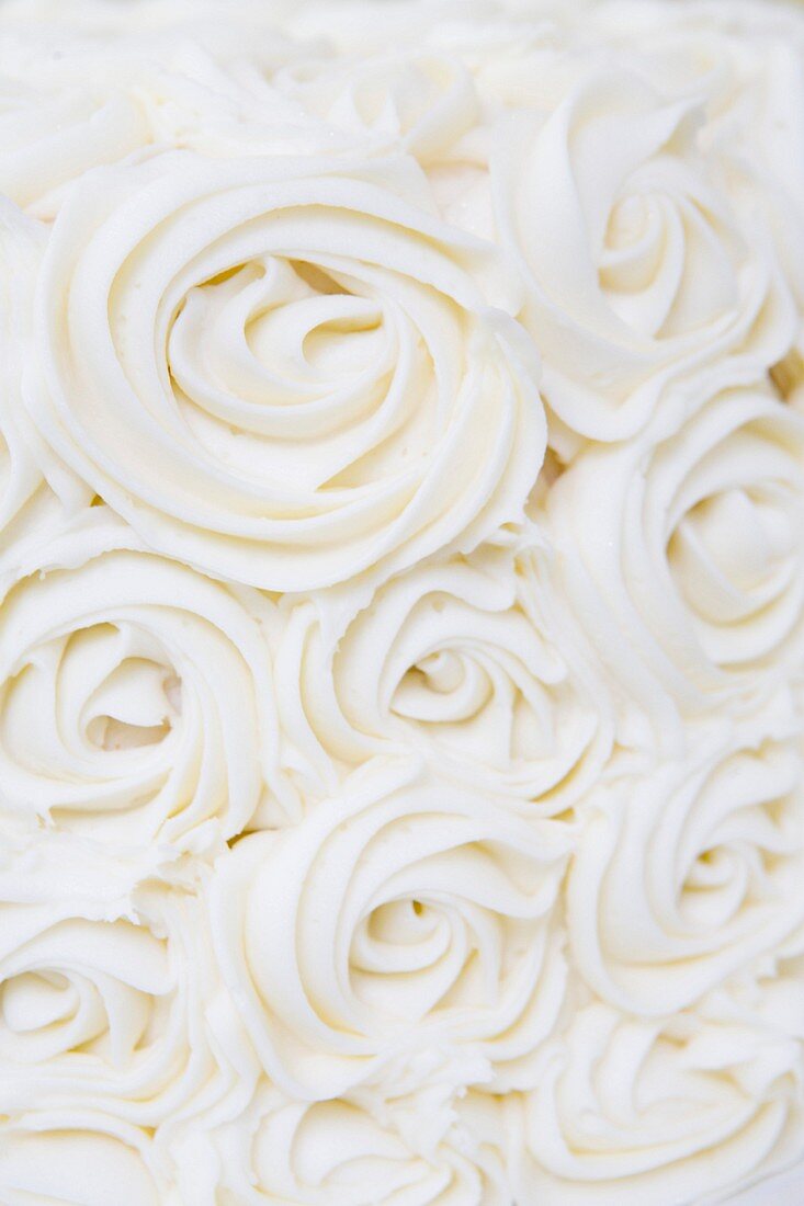 Frosting on a wedding cake