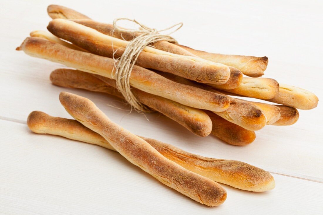 Home-made grissini (Italian breadsticks)