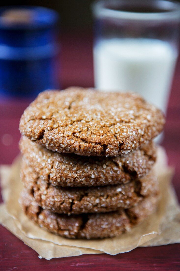 Sugared ginger biscuits