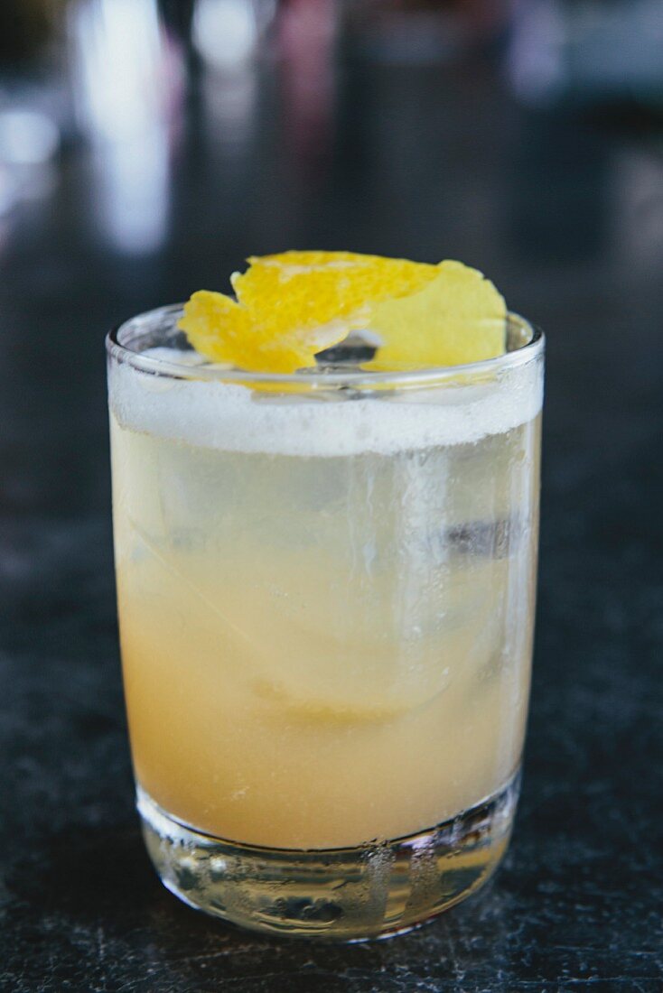 A lemon cocktail