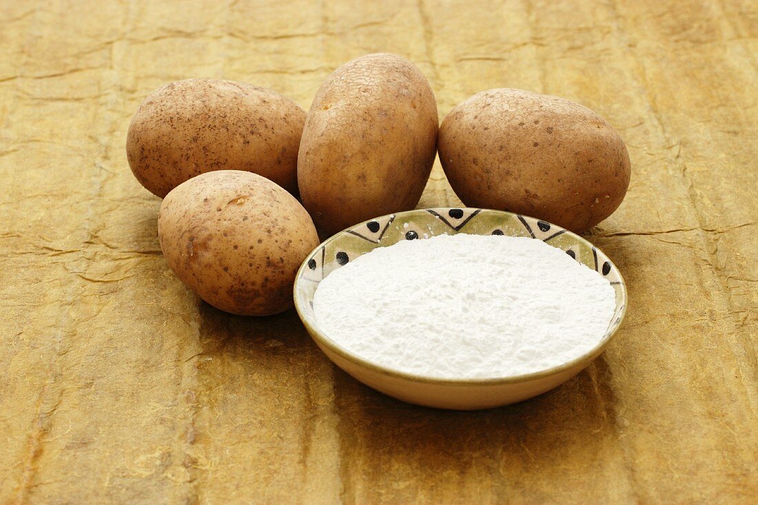 Potato starch and fresh potatoes