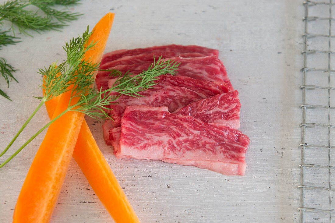 Wagyu with carrots and dill