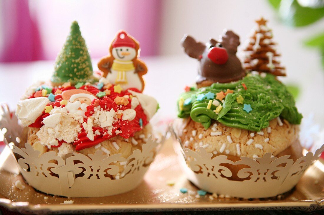Lustige Cupcakes mit Amaretti