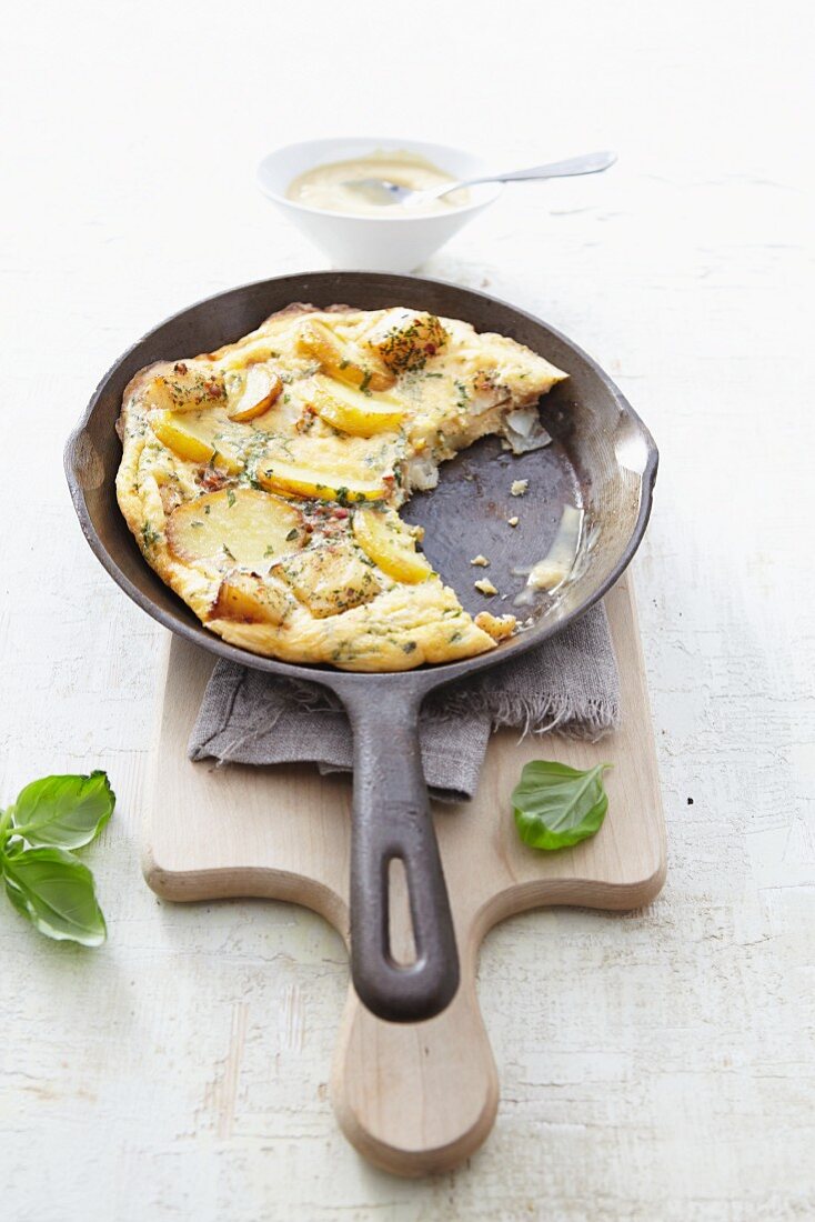 A soused herring and apple omelette