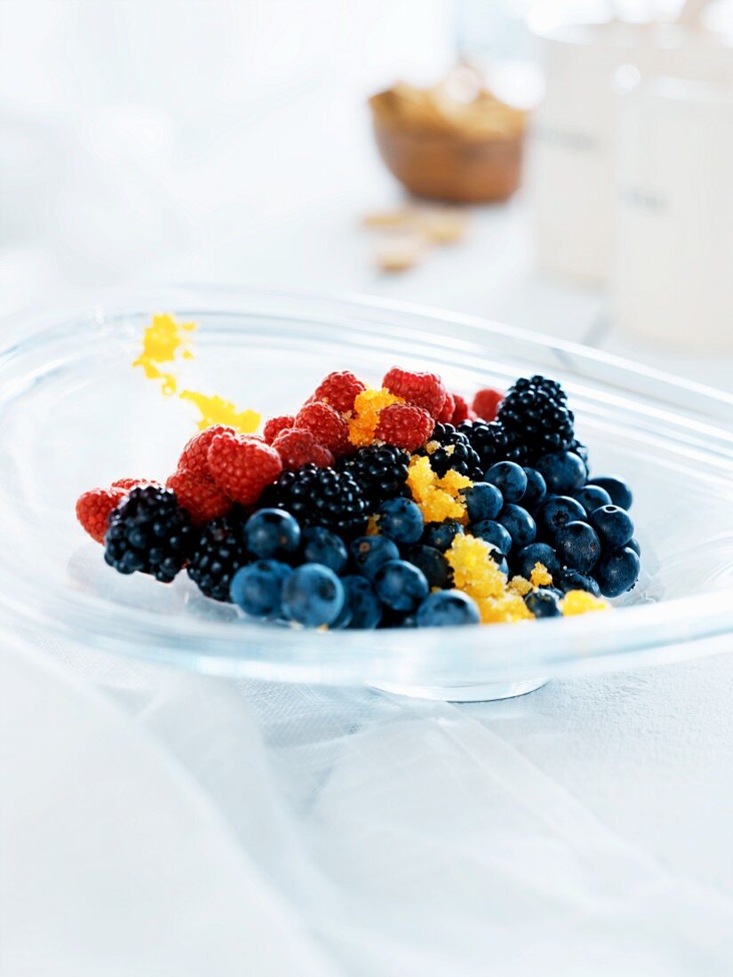 Colourful berry salad