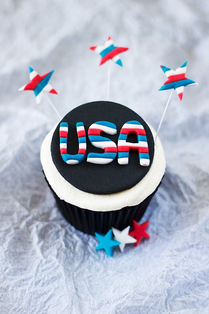 A 4th of July cupcake (USA)