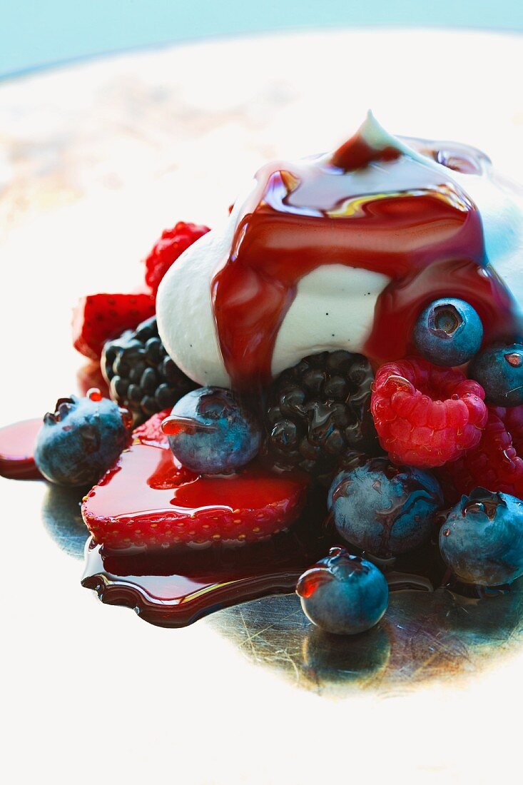 Berries with cream