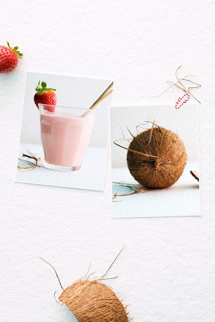 Goes well together: strawberries and coconut