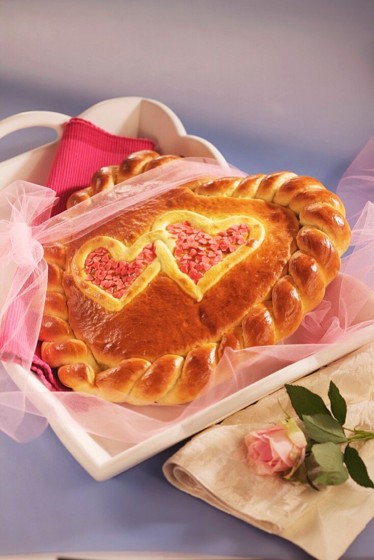 A sweet bread heart for Mother's Day
