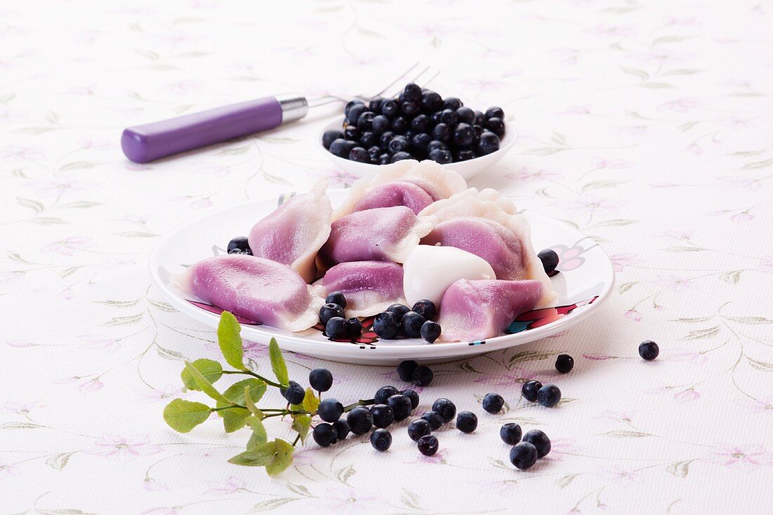 Süsse Ravioli mit Blaubeeren