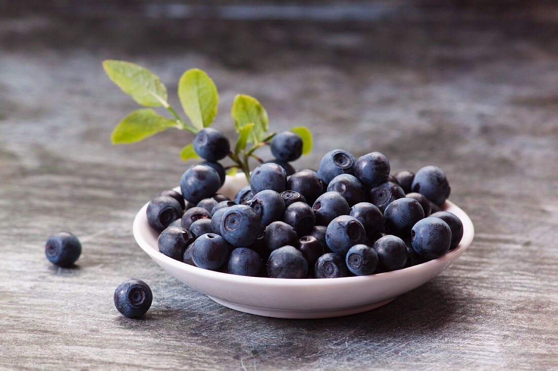 Fresh Blueberries in a Bowl