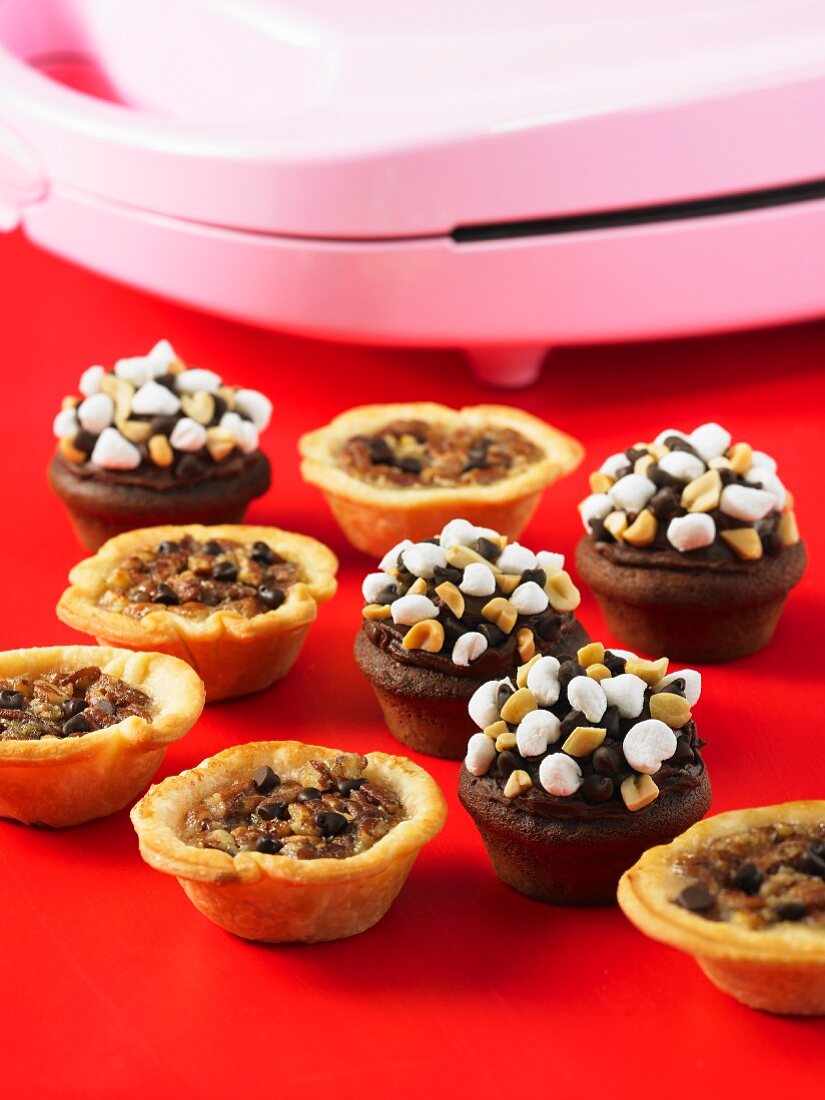 Pecan pies and Inside Out Rocky Road cupcakes