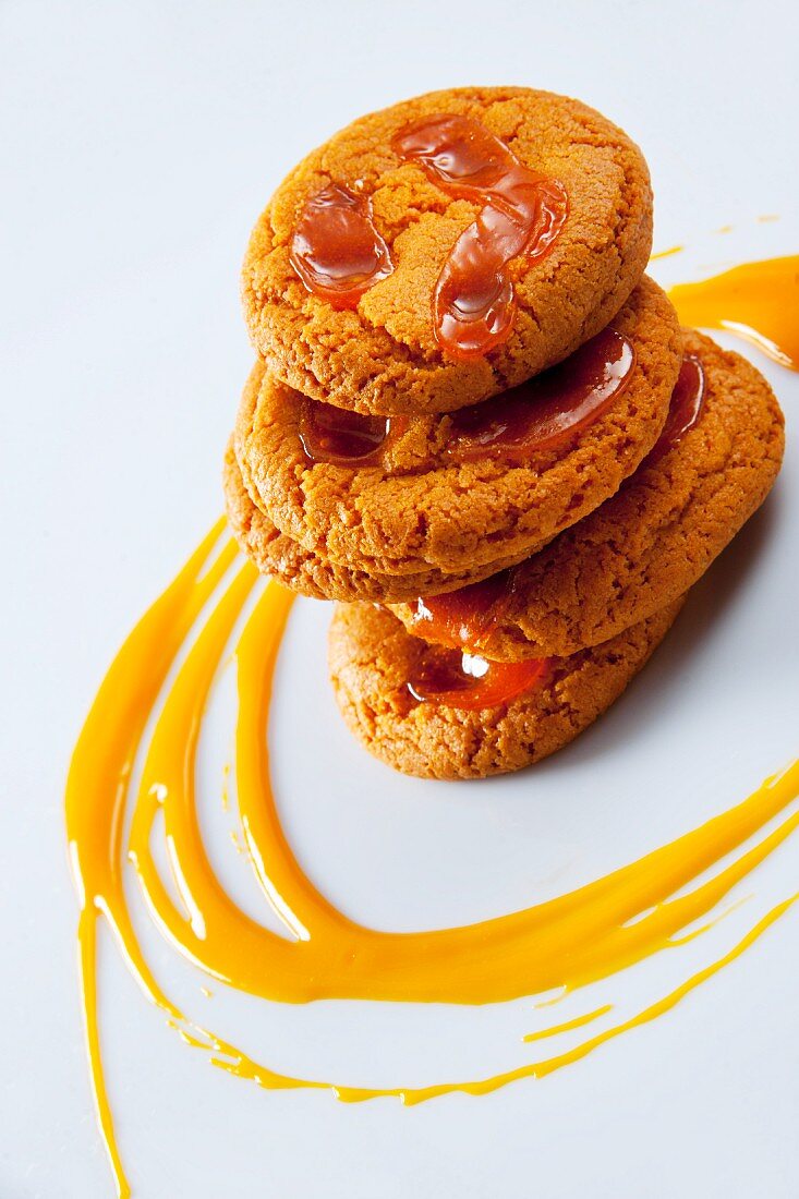 Cookies mit Mangosauce