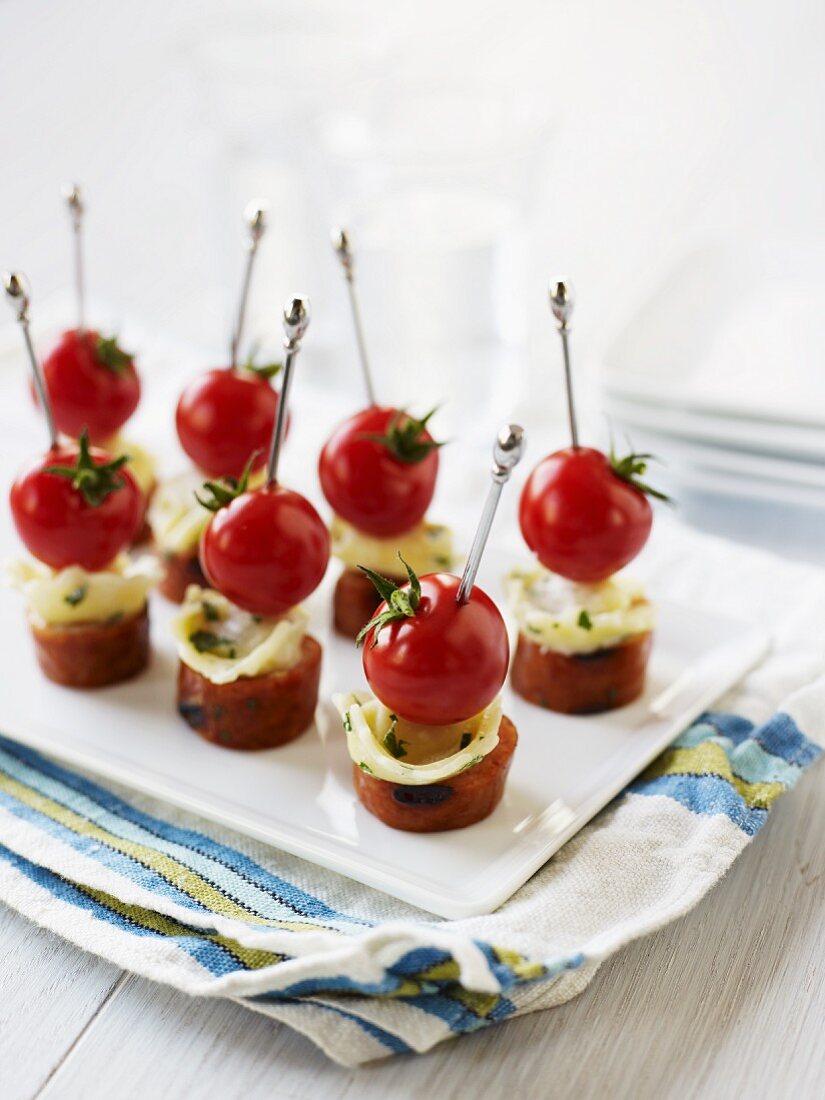 Ravioli-Tomaten-Spiesschen