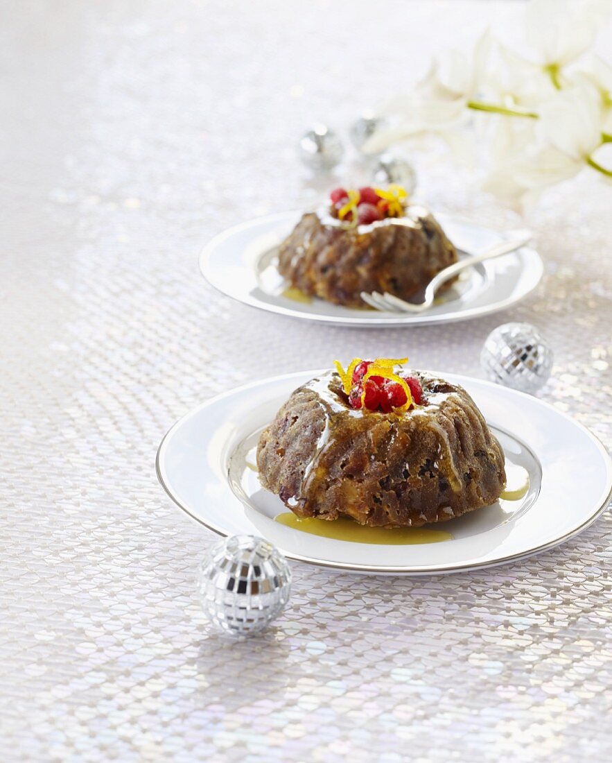 Christmas Pudding with brandy butter