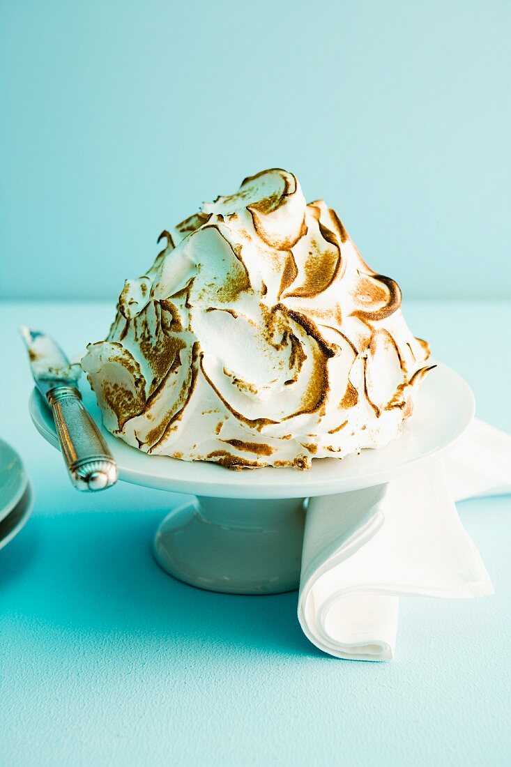 Baked Alaska (Eistorte mit Baiserhaube)