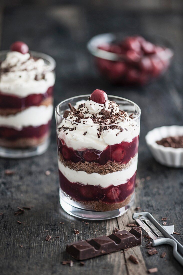 Black Forest Gateaux layered desserts