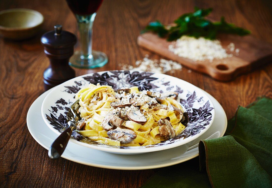 Tagliatelle with mushrooms