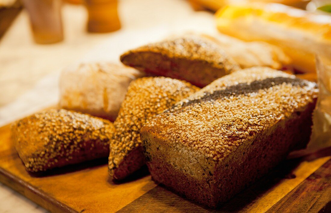 Various types of bread