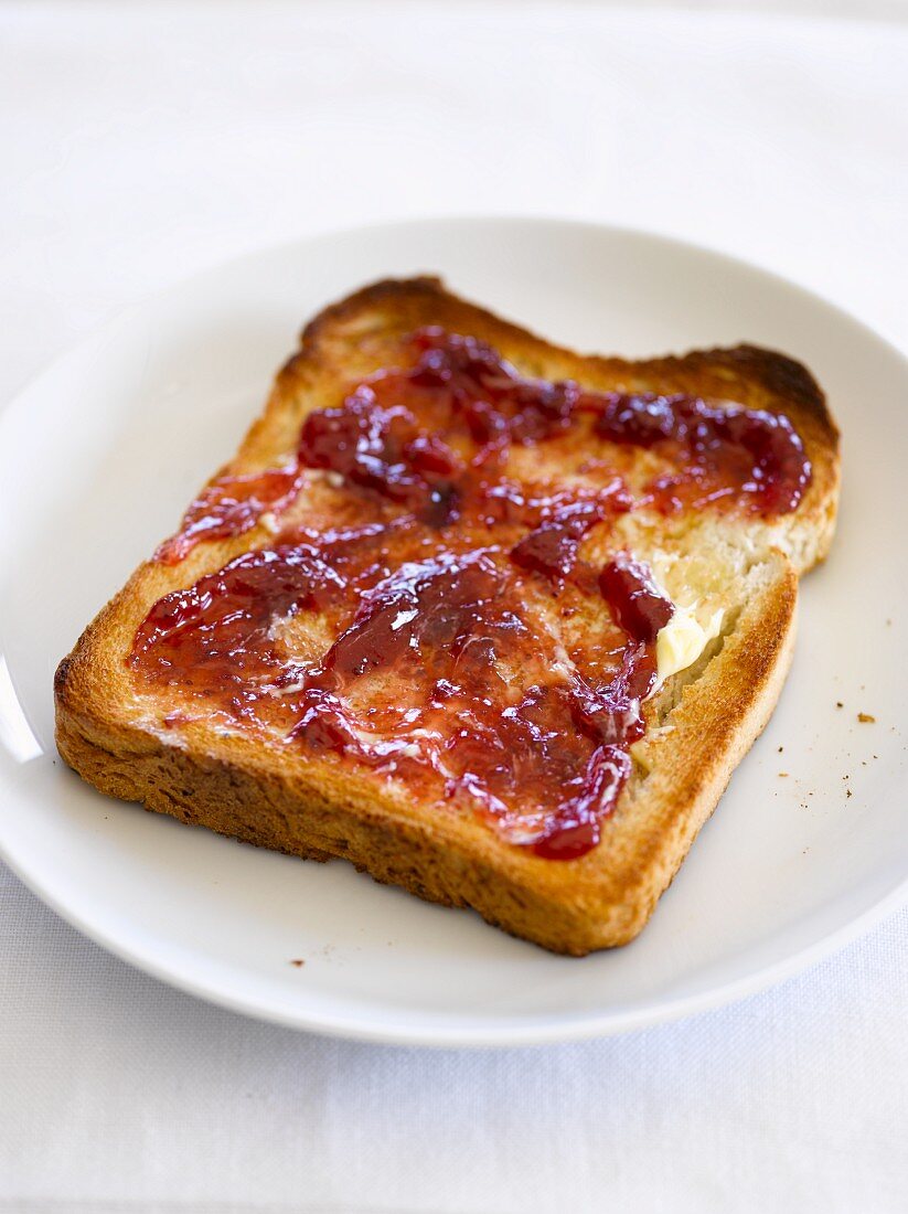 Buttered toast with marmalade
