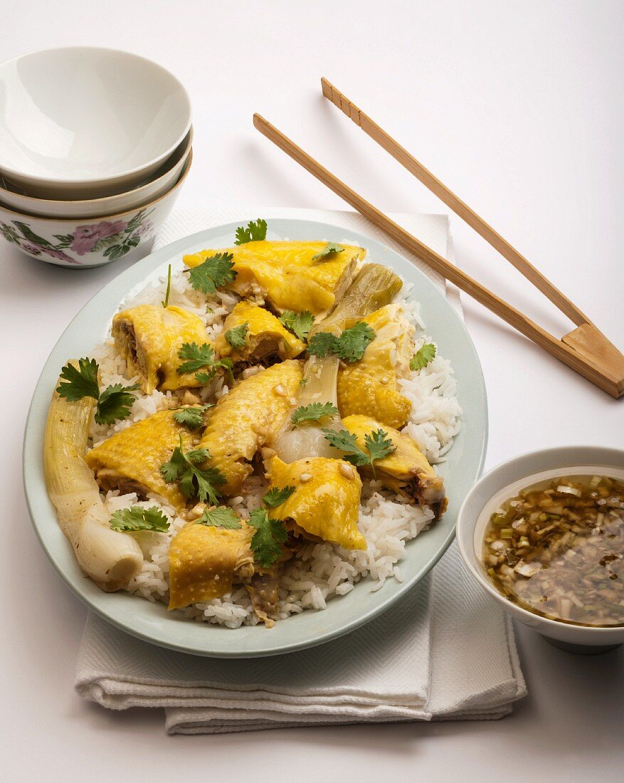 Cantonese chicken with rice (China)